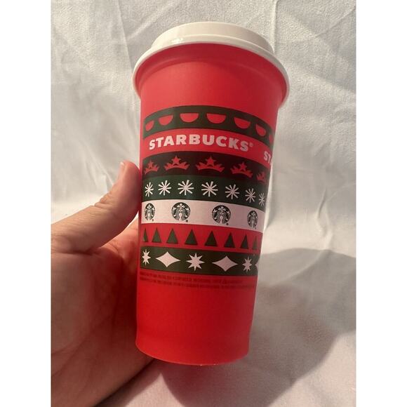 Starbucks Red Christmas / Holiday Reusable Hot/Cold Cup - Picture 4 of 7